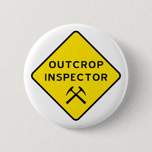 Badge Rond 5 Cm Bouton d'inspecteur d'affleurement