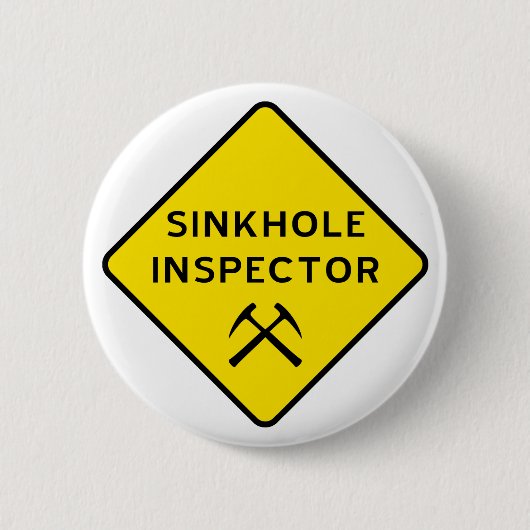 Badge Rond 5 Cm Bouton d'inspecteur d'effondrement (Devant)