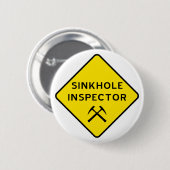 Badge Rond 5 Cm Bouton d'inspecteur d'effondrement (Devant & derrière)