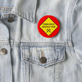 Badge Rond 5 Cm Bouton d'inspecteur d'effondrement