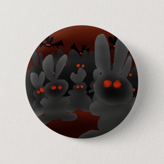 Badge Rond 5 Cm Bouton d'invasion de lapins (Devant)