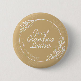 Badge Rond 5 Cm Bouton d'invité personnalisé honoré simple