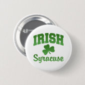 Badge Rond 5 Cm Bouton d'Irlandais de Syracuse (Devant & derrière)