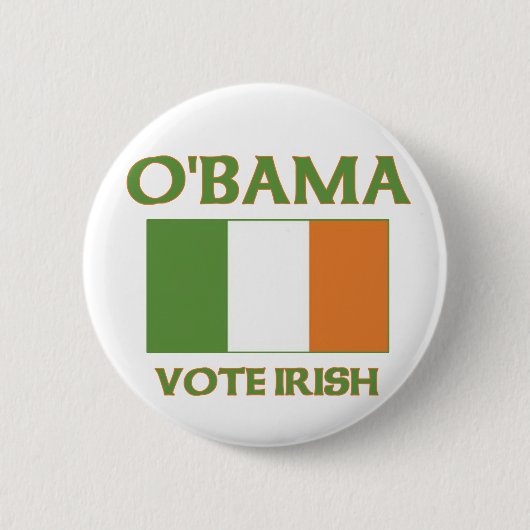 Badge Rond 5 Cm Bouton d'Irlandais de vote d'Obama (Devant)