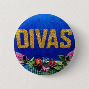 Badge Rond 5 Cm Bouton Divas LGBTQ+ Pin