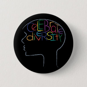 Badge Rond 5 Cm Bouton Diversité