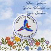 Badge Rond 5 Cm Bouton Diversité de la Sensibilisation sur l'autis