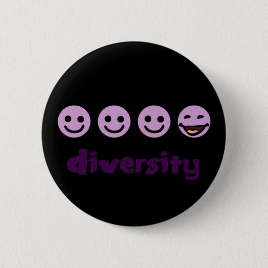 Badge Rond 5 Cm Bouton Diversité Purps (Devant)