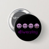 Badge Rond 5 Cm Bouton Diversité Purps (Devant & derrière)