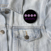 Badge Rond 5 Cm Bouton Diversité Purps (En situation)