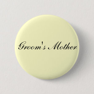 Badge Rond 5 Cm Bouton d'ivoire de la mère du marié