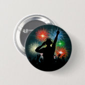 Badge Rond 5 Cm Bouton DJ musique (Devant & derrière)
