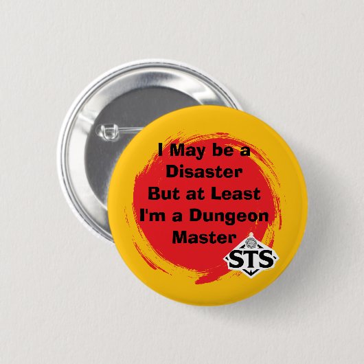 Badge Rond 5 Cm Bouton DM de désastre (Devant & derrière)
