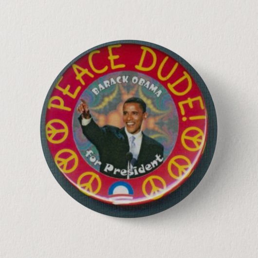 BADGE ROND 5 CM BOUTON D'OBAMA (Devant)