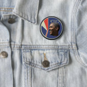 Badge Rond 5 Cm Bouton d'Obama (En situation)