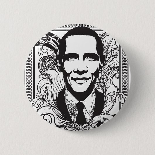 Badge Rond 5 Cm Bouton d'Obama (Devant)