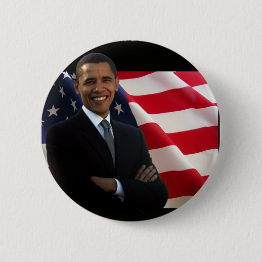 Badge Rond 5 Cm Bouton d'Obama (Devant)