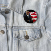 Badge Rond 5 Cm Bouton d'Obama (En situation)