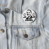 Badge Rond 5 Cm Bouton d'Obama '08 (En situation)