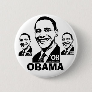 Badge Rond 5 Cm Bouton d'Obama '08