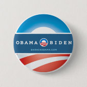 Badge Rond 5 Cm Bouton d'Obama 2012 (Devant)