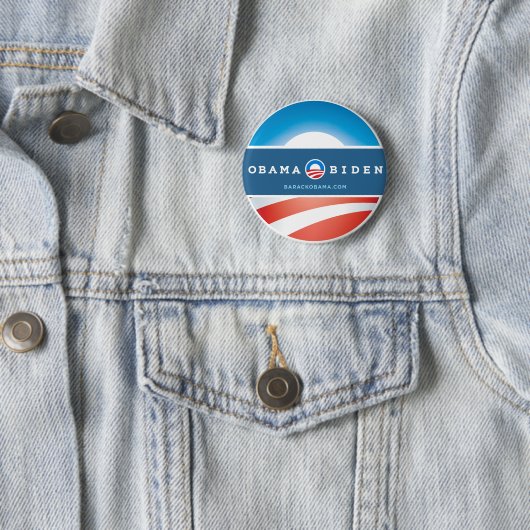 Badge Rond 5 Cm Bouton d'Obama 2012 (En situation)