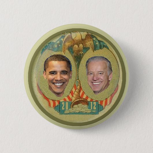 Badge Rond 5 Cm Bouton d'Obama 2012 (Devant)