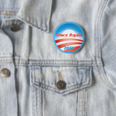 Badge Rond 5 Cm Bouton d'Obama 2012 (En situation)