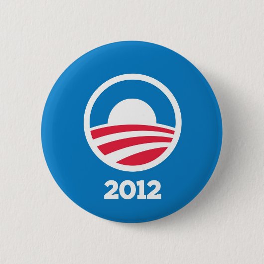 Badge Rond 5 Cm Bouton d'Obama 2012 (Devant)