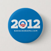 Badge Rond 5 Cm Bouton d'Obama 2012 (Devant)