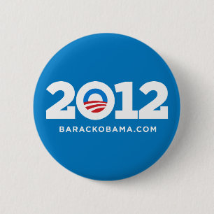 Badge Rond 5 Cm Bouton d'Obama 2012