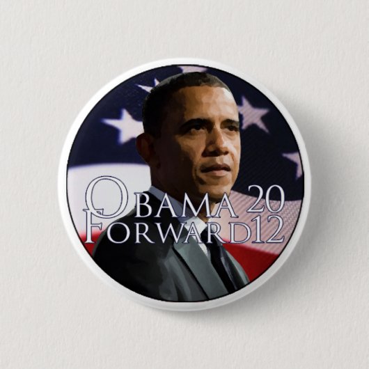 Badge Rond 5 Cm Bouton d'Obama 2012 (Devant)