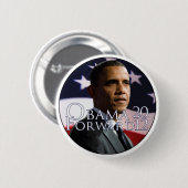 Badge Rond 5 Cm Bouton d'Obama 2012 (Devant & derrière)