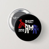 Badge Rond 5 Cm Bouton d'Obama 2012 (Devant & derrière)