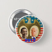 Badge Rond 5 Cm Bouton d'Obama 2012 (Devant & derrière)
