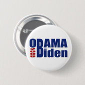 Badge Rond 5 Cm Bouton d'Obama Biden 2008 (Devant & derrière)