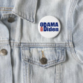 Badge Rond 5 Cm Bouton d'Obama Biden 2008 (En situation)