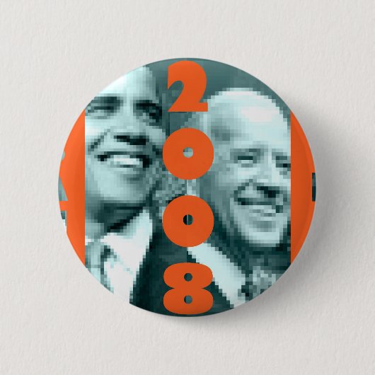 Badge Rond 5 Cm Bouton d'Obama Biden 2008 (Devant)