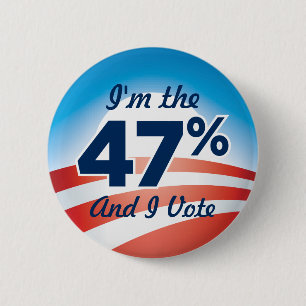 Badge Rond 5 Cm Bouton d'Obama de 47 pour cent