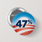 Badge Rond 5 Cm Bouton d'Obama de 47 pour cent (Devant & derrière)