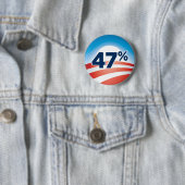 Badge Rond 5 Cm Bouton d'Obama de 47 pour cent (En situation)