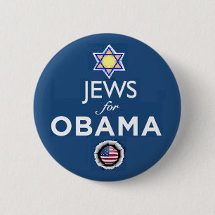 Badge Rond 5 Cm Bouton d'OBAMA de JUIFS