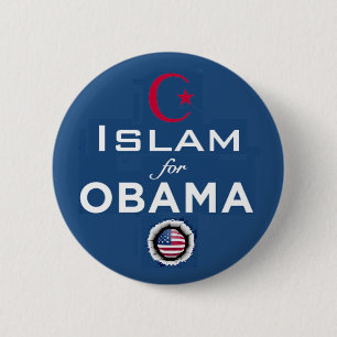 Badge Rond 5 Cm Bouton d'Obama de l'ISLAM