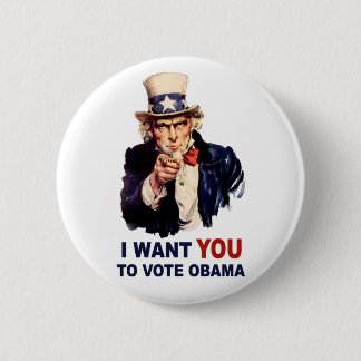 Badge Rond 5 Cm Bouton d'Obama de vote