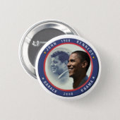 Badge Rond 5 Cm Bouton d'Obama JFK (Devant & derrière)