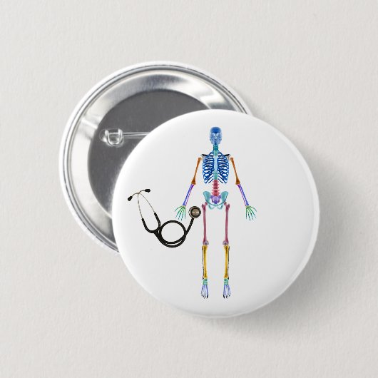 Badge Rond 5 Cm Bouton Docteur (Devant & derrière)