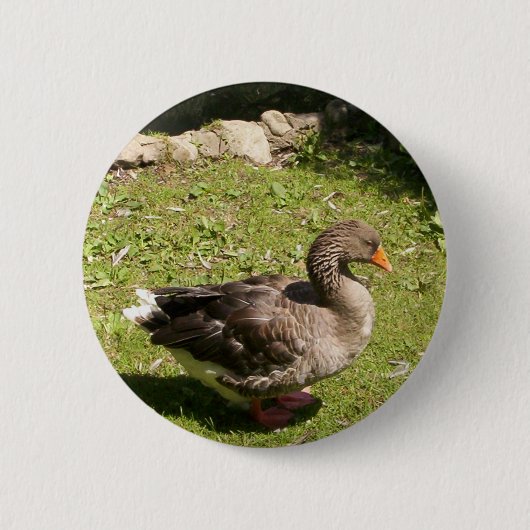 Badge Rond 5 Cm Bouton d'oie debout (Devant)