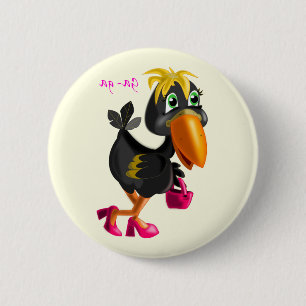 Badge Rond 5 Cm Bouton d'oiseau moderne amusant - Vos couleurs - T