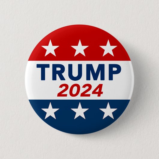 Badge Rond 5 Cm Bouton Donald Trump 2024 (Devant)