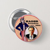 Badge Rond 5 Cm Bouton d'Oncle Sam de Nader (Devant & derrière)